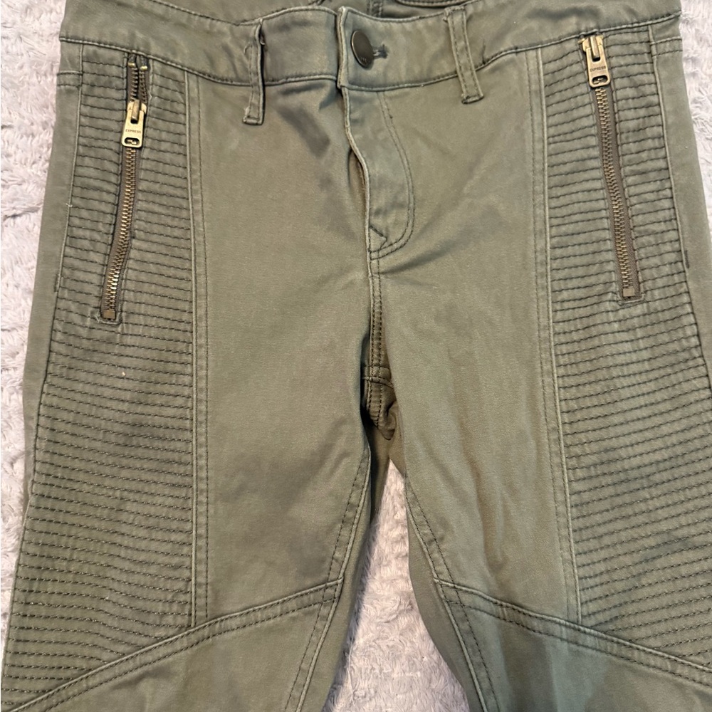 Women’s Express Olive Green Skinny Cargo Jeans